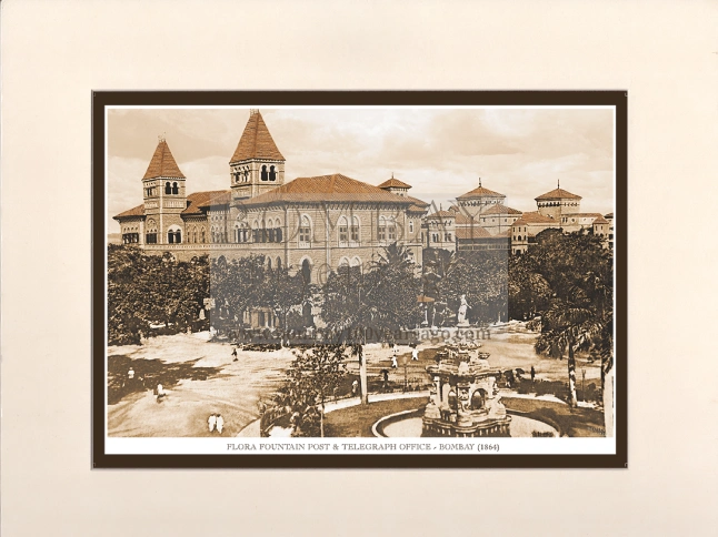 Flora Fountain Post & Telegraph Office Year-1864 (Code : 015) Image