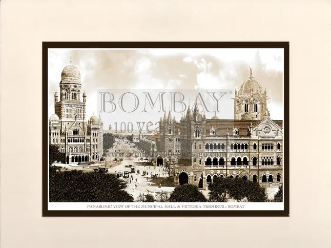 Panaromic View of the Muncipal Hall & Victoria Terminus (Code : 187) Image