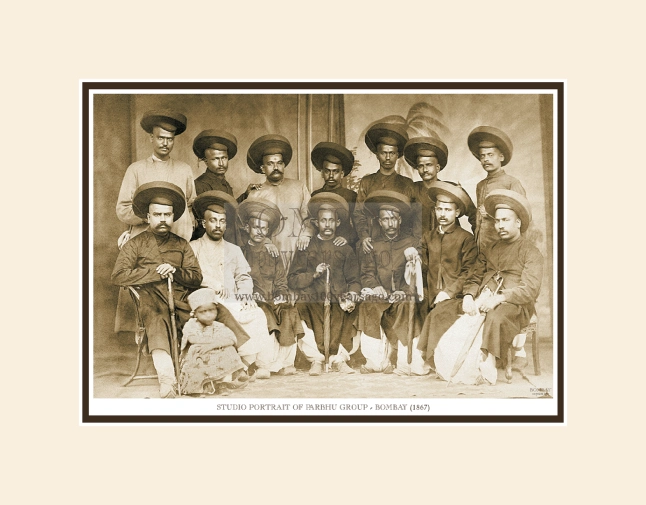 Studio Portrait of Parbhu Group Bombay Year-1867 Image