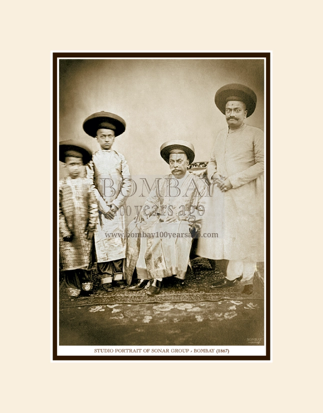 Studio Portrait of Sonar Group Bombay Year-1867 Image