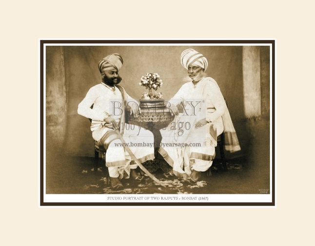 Studio Portrait of Two Rajputs Bombay Year-1867 Image